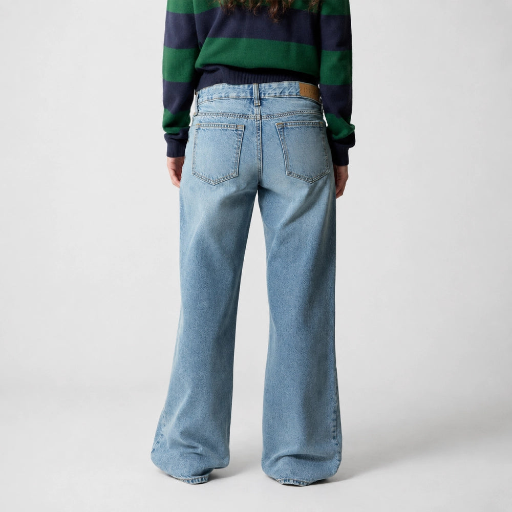 Low Rise Jeans Medium Blue Wash
