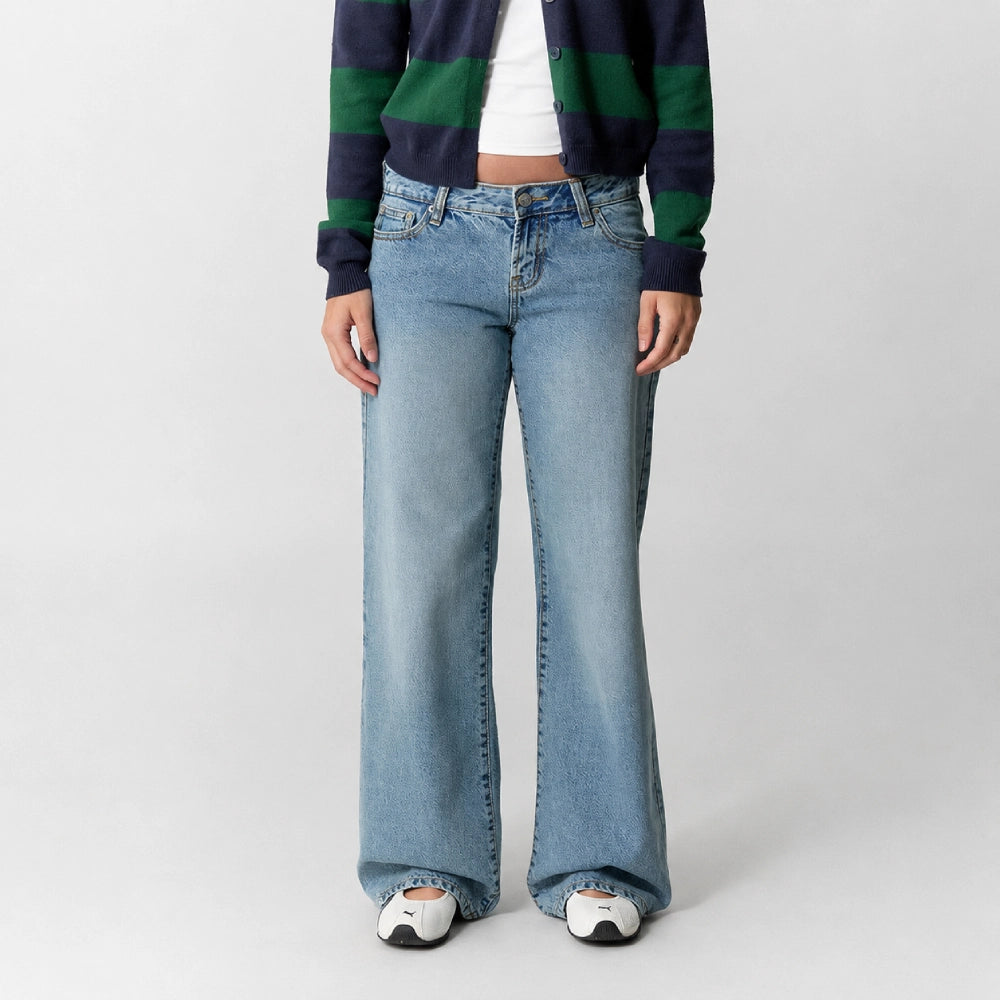 Low Rise Jeans Medium Blue Wash